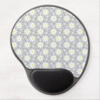 daisy dots grey gel mouse pad