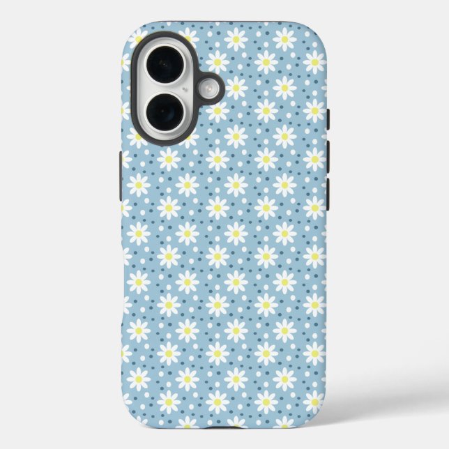 daisy dots light blue Case-Mate iPhone case (Back)