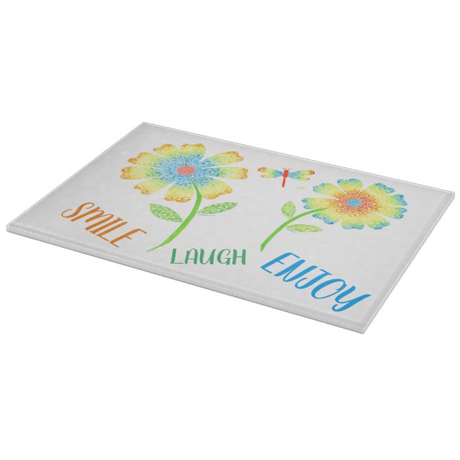 Daisy & Dragonfly Cutting Board (Corner)