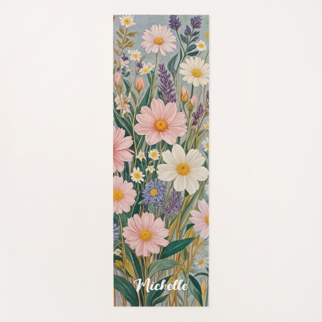 Daisy Dreamscape Personalized Yoga Mat (Front)