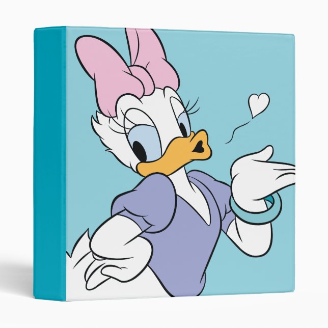 Daisy Duck Blowing a Kiss 3 Ring Binder (Front/Spine)