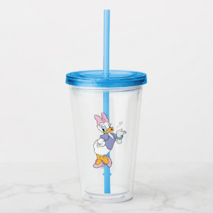 Daisy Duck Blowing a Kiss Acrylic Tumbler