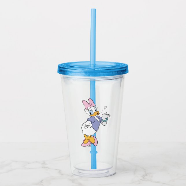 Daisy Duck Blowing a Kiss Acrylic Tumbler (Front)