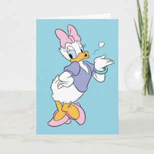 Daisy Duck Blowing a Kiss Card