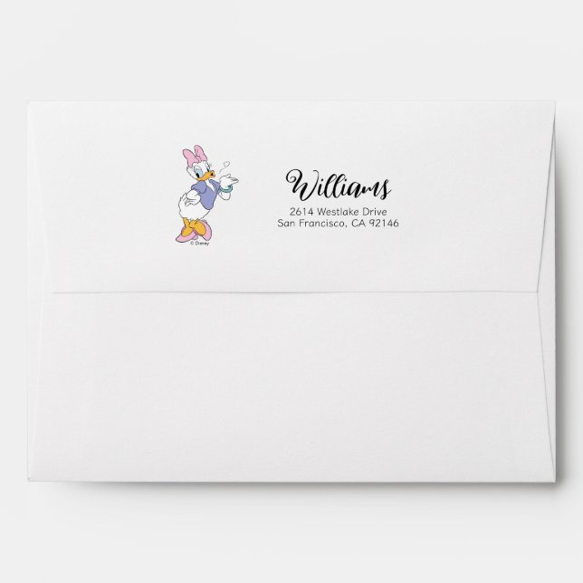 Daisy Duck Blowing a Kiss Envelope (Back (Top Flap))