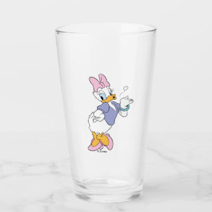 Daisy Duck Blowing a Kiss Glass