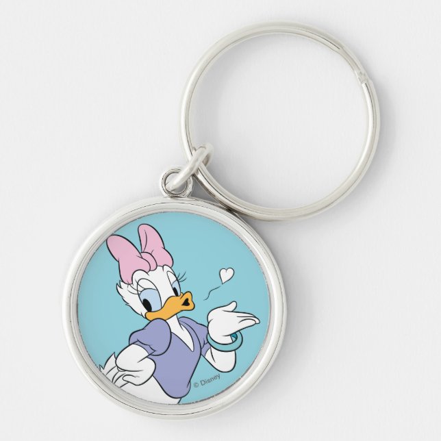 Daisy Duck Blowing a Kiss Keychain (Front)