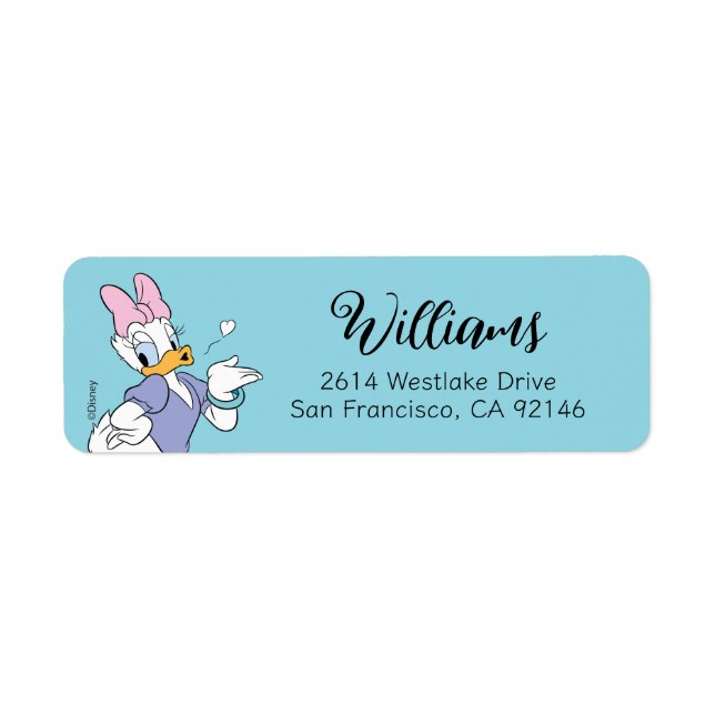 Daisy Duck Blowing a Kiss Label (Front)