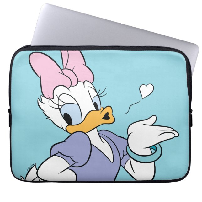 Daisy Duck Blowing a Kiss Laptop Sleeve (Front)