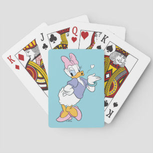 Daisy Duck Blowing a Kiss Poker Cards
