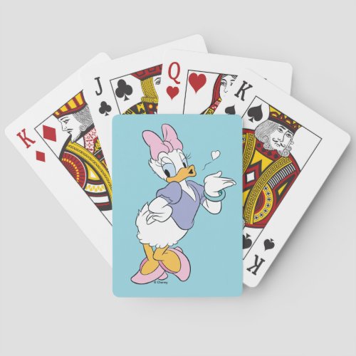 Daisy Duck Blowing a Kiss Poker Cards