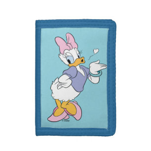 Daisy Duck Blowing a Kiss Tri-fold Wallet