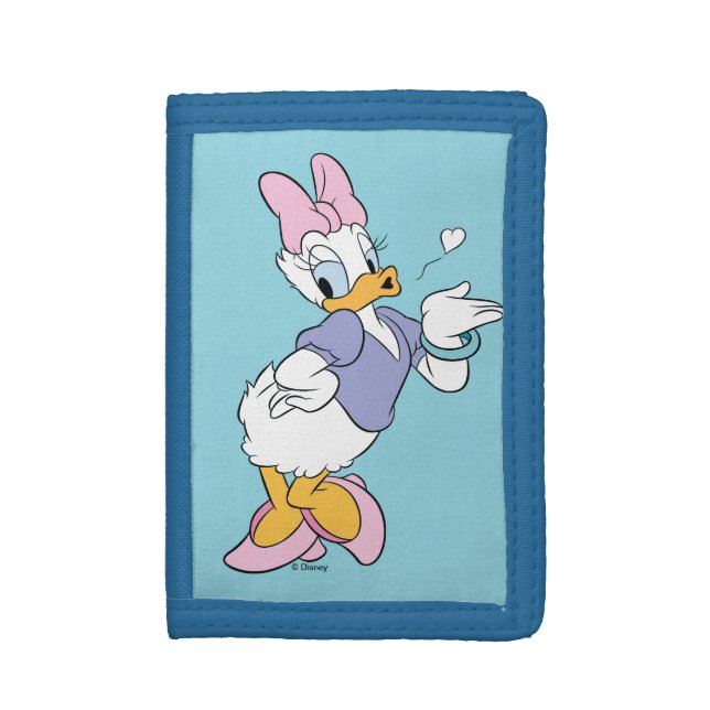 Daisy Duck Blowing a Kiss Trifold Wallet (Front Vertical)