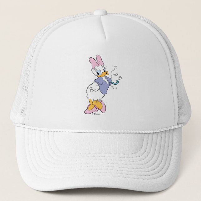 Daisy Duck Blowing a Kiss Trucker Hat (Front)