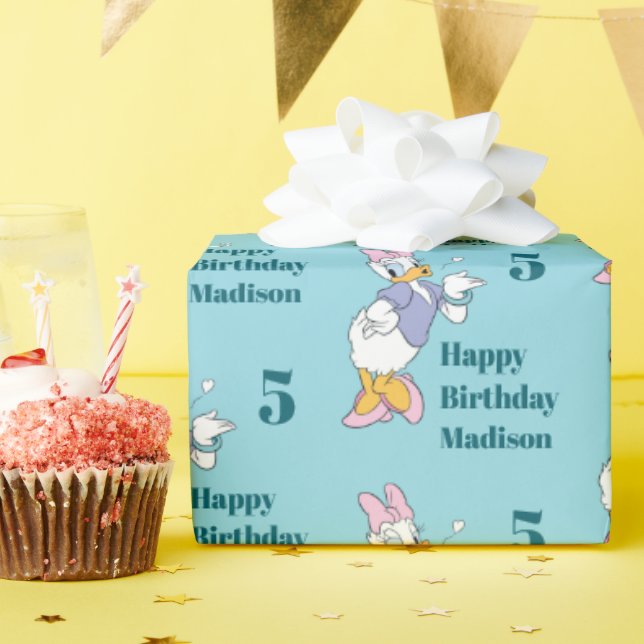 Daisy Duck Blowing a Kiss Wrapping Paper (Birthday Party)