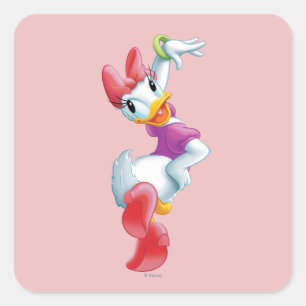 Daisy Duck Dancing Square Sticker