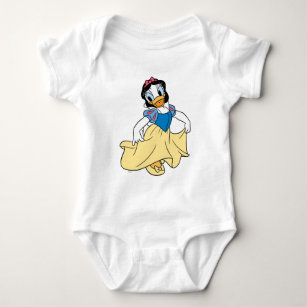 Daisy Duck Dressed up as Snow White Baby Bodysuit