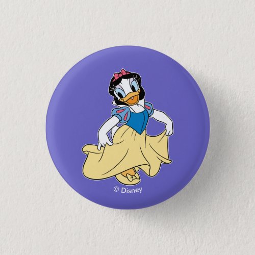Daisy Duck Dressed up as Snow White Button