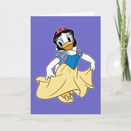 Daisy Duck Dressed up as Snow White Card