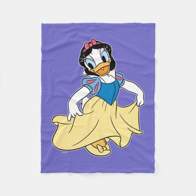 Daisy Duck Dressed up as Snow White Fleece Blanket (Front)