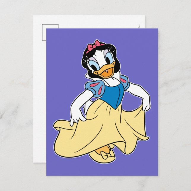 Daisy Duck Dressed up as Snow White Postcard (Front/Back)