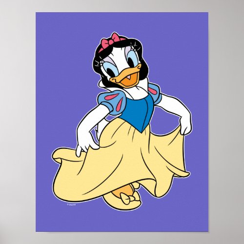 Daisy Duck Dressed up as Snow White Poster