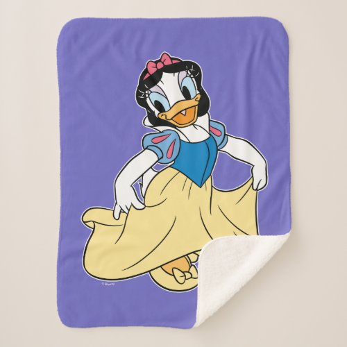 Daisy Duck Dressed up as Snow White Sherpa Blanket