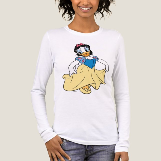 Daisy Duck Dressed up as Snow White Tri-Blend Shirt (Front)