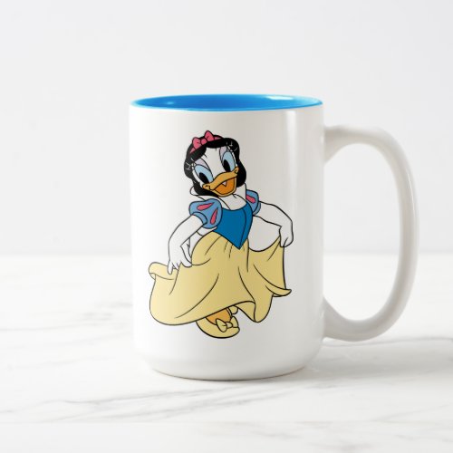 Daisy Duck Dressed up as Snow White Two_Tone Coffee Mug