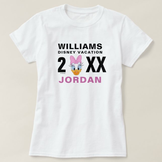 Daisy Duck | Family Vacation and Year T-Shirt (Design Front)