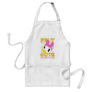 Daisy Duck "Felt Cute" Retro Floral Graphic Adult Apron