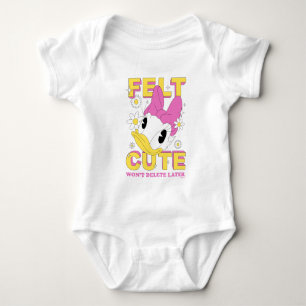 Daisy Duck "Felt Cute" Retro Floral Graphic Baby Bodysuit