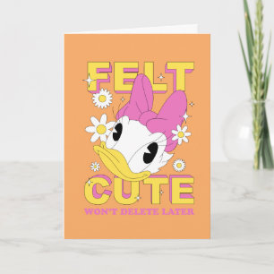 Daisy Duck "Felt Cute" Retro Floral Graphic Card