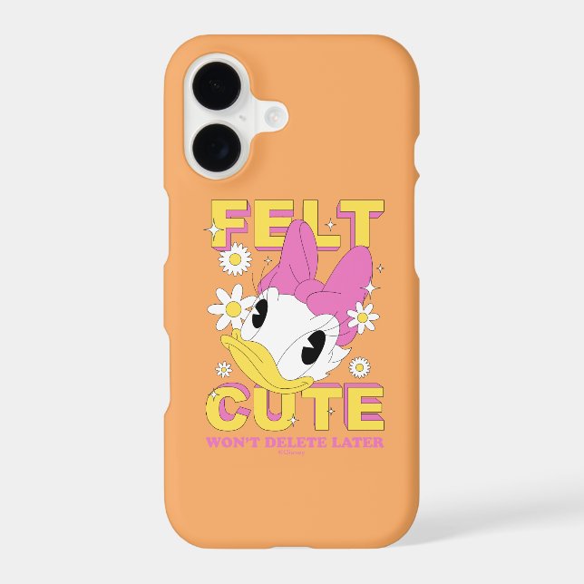 Daisy Duck "Felt Cute" Retro Floral Graphic Case-Mate iPhone Case (Back)
