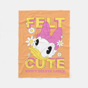 Daisy Duck "Felt Cute" Retro Floral Graphic Fleece Blanket
