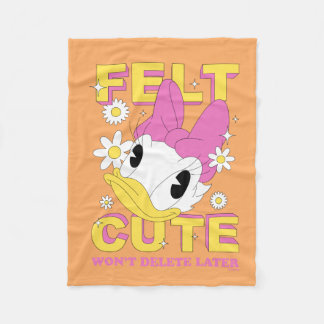 Daisy Duck "Felt Cute" Retro Floral Graphic Fleece Blanket