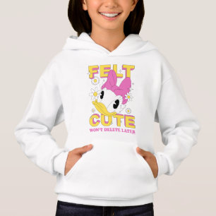 Daisy Duck "Felt Cute" Retro Floral Graphic Hoodie