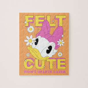 Daisy Duck "Felt Cute" Retro Floral Graphic Jigsaw Puzzle