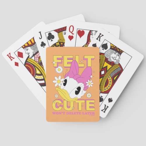 Daisy Duck "Felt Cute" Retro Floral Graphic Poker Cards