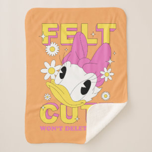 Daisy Duck "Felt Cute" Retro Floral Graphic Sherpa Blanket