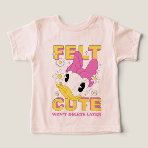 Daisy Duck "Felt Cute" Retro Floral Graphic Toddler T-shirt