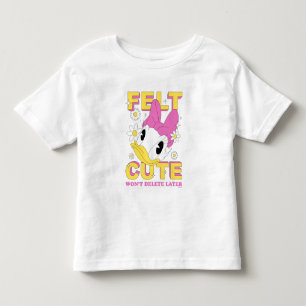 Daisy Duck "Felt Cute" Retro Floral Graphic Toddler T-shirt