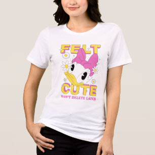 Daisy Duck "Felt Cute" Retro Floral Graphic Tri-Blend Shirt