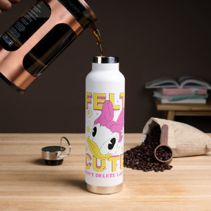 Daisy Duck "Felt Cute" Retro Floral Graphic Water Bottle