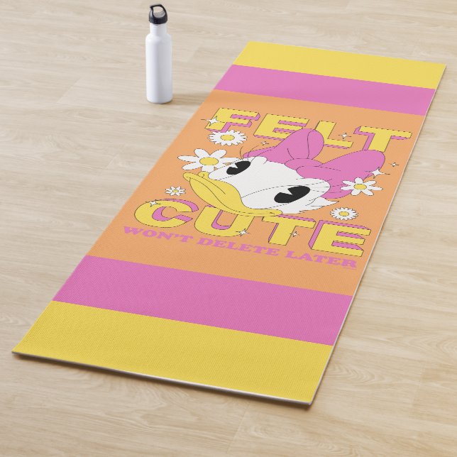 Daisy Duck "Felt Cute" Retro Floral Graphic Yoga Mat (In Situ)