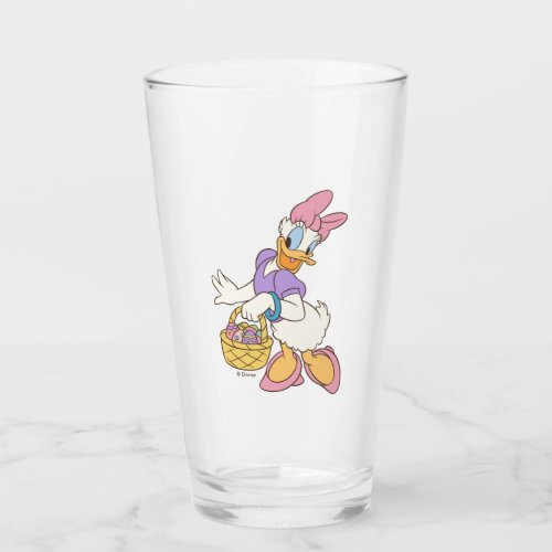 Daisy Duck Holding Basket of Easter Eggs Glass