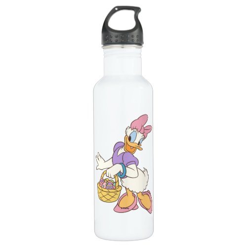 Daisy Duck Holding Basket of Easter Eggs Stainless Steel Water Bottle