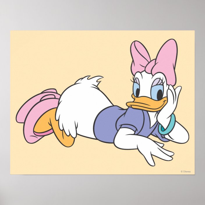 Daisy Duck Laying Down Poster