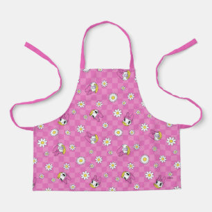 Daisy Duck Pink Checker Floral Pattern Apron