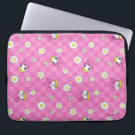 Daisy Duck Pink Checker Floral Pattern Laptop Sleeve<br><div class="desc">Elevate your accessories with this vibrant and trend-forward Daisy floral pattern! Combining a subtle pink-on-pink checkerboard background with a playful scatter of cheerful Daisy Duck character portraits and blooming white daisies, this design offers a high-energy, boutique aesthetic. The mix of various character expressions and different-sized floral accents creates a dynamic...</div>